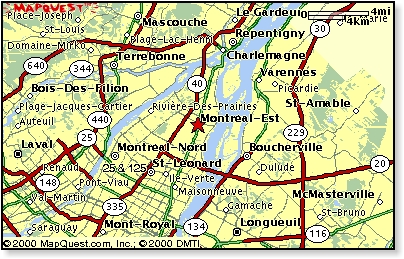 Canadian Grand Prix at Montreal, map by MapQuest